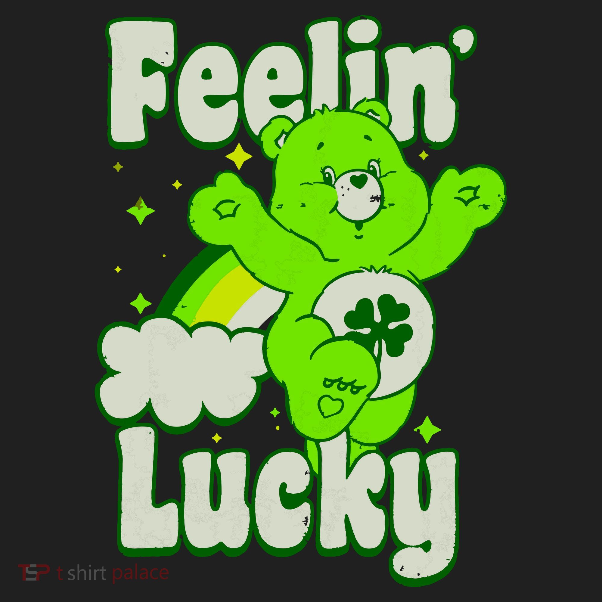 Bears Good Luck Bear Jumping Feelin Lucky Distressed Kids Plaid Pajama Set