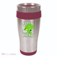 Bears Good Luck Bear Jumping Feelin Lucky Distressed 16oz Travel Tumbler thumb 0