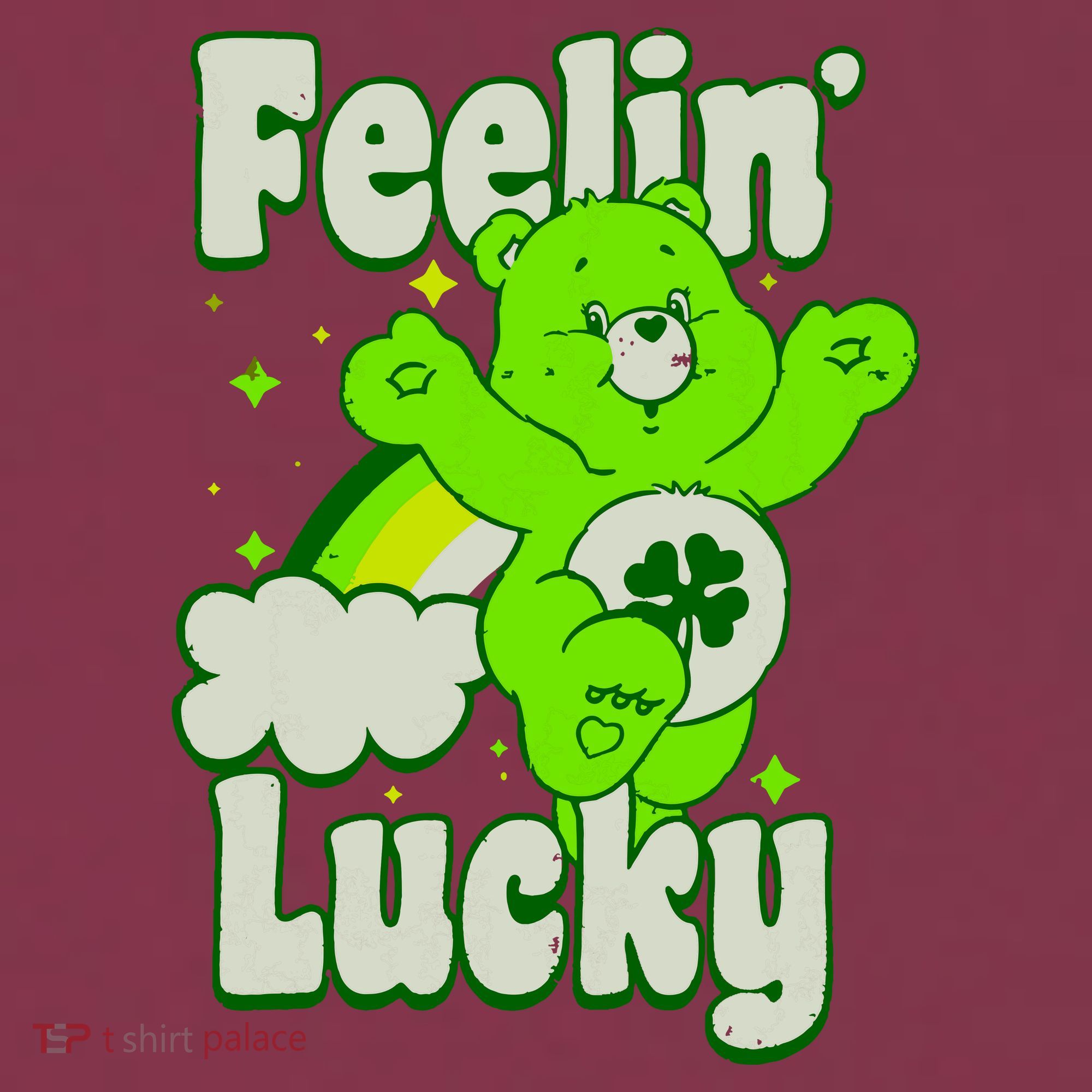 Bears Good Luck Bear Jumping Feelin Lucky Distressed 16oz Travel Tumbler