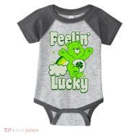 Bears Good Luck Bear Jumping Feelin Lucky Distressed Infant Baby Jersey Bodysuit thumb 0