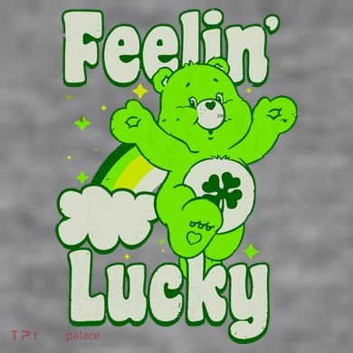 Bears Good Luck Bear Jumping Feelin Lucky Distressed Women's Racerback Cropped Tank