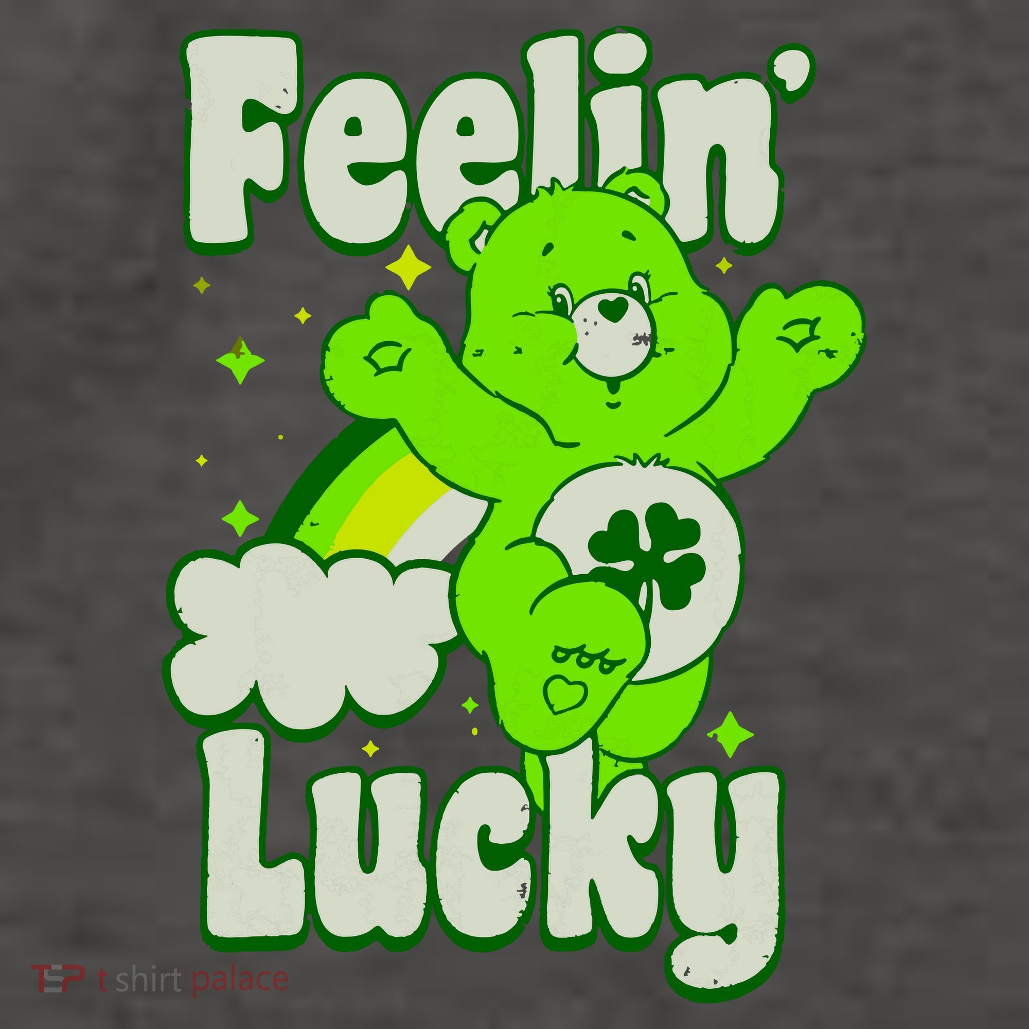 Bears Good Luck Bear Jumping Feelin Lucky Distressed Vector Backpack