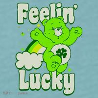 Bears Good Luck Bear Jumping Feelin Lucky Distressed Sueded Cloud Jersey T-Shirt thumb 2