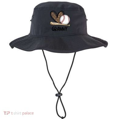 Baseball Granny Leopard Heart Baseball Lover Great Gift Bucket Hat