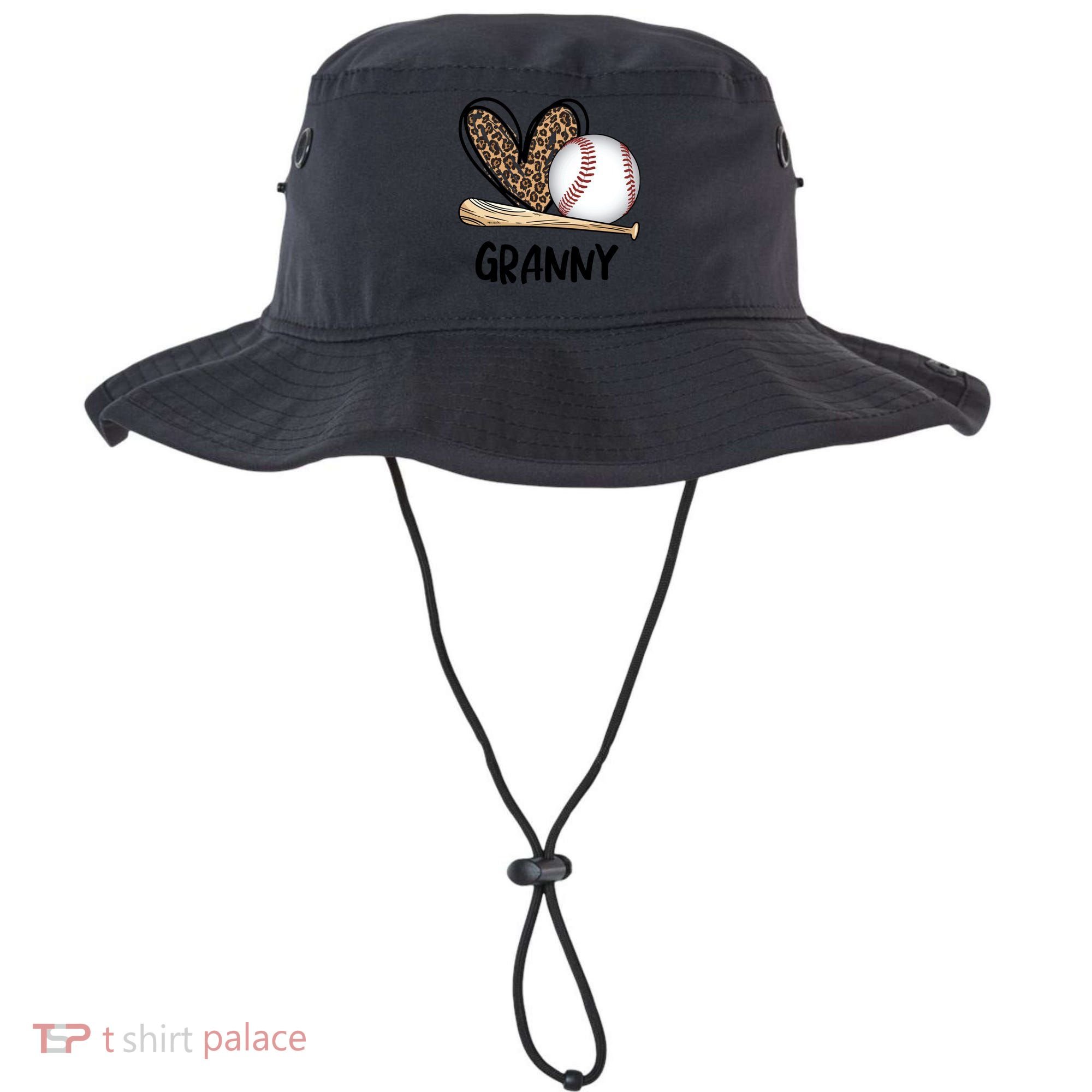 Baseball Granny Leopard Heart Baseball Lover Great Gift Bucket Hat
