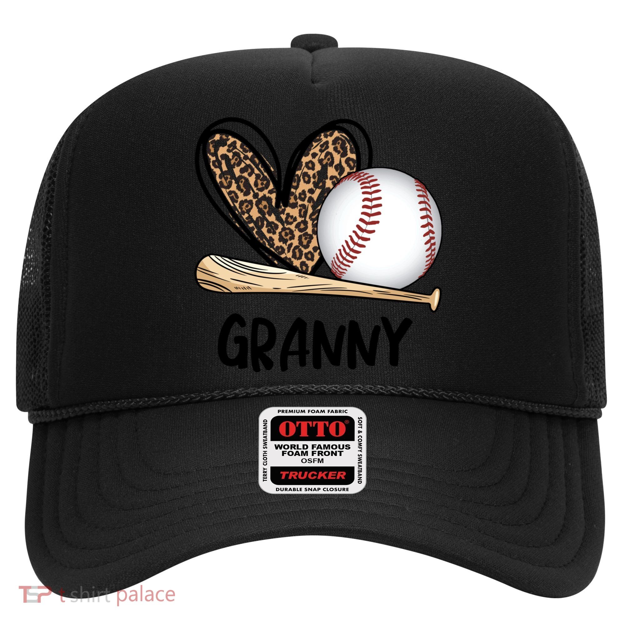 Baseball Granny Leopard Heart Baseball Lover Great Gift Hat