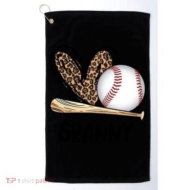 Baseball Granny Leopard Heart Baseball Lover Great Gift Golf Towel