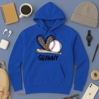 Baseball Granny Leopard Heart Baseball Lover Great Gift Hoodie thumb 3