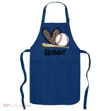 Baseball Granny Leopard Heart Baseball Lover Great Gift Apron