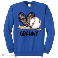 Baseball Granny Leopard Heart Baseball Lover Great Gift Sweatshirt thumb 0