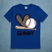 Baseball Granny Leopard Heart Baseball Lover Great Gift T-Shirt thumb 5