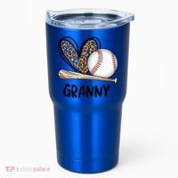 Baseball Granny Leopard Heart Baseball Lover Great Gift Tumbler thumb 0