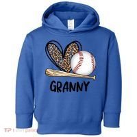 Baseball Granny Leopard Heart Baseball Lover Great Gift Toddler Hoodie thumb 0
