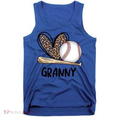 Baseball Granny Leopard Heart Baseball Lover Great Gift Tank Top