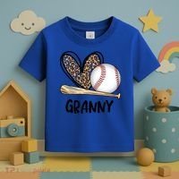 Baseball Granny Leopard Heart Baseball Lover Great Gift Toddler T-Shirt thumb 3