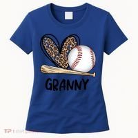 Baseball Granny Leopard Heart Baseball Lover Great Gift Women's T-Shirt thumb 0