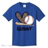 Baseball Granny Leopard Heart Baseball Lover Great Gift Kids T-Shirt thumb 0