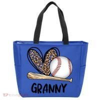 Baseball Granny Leopard Heart Baseball Lover Great Gift Tote Bag thumb 0