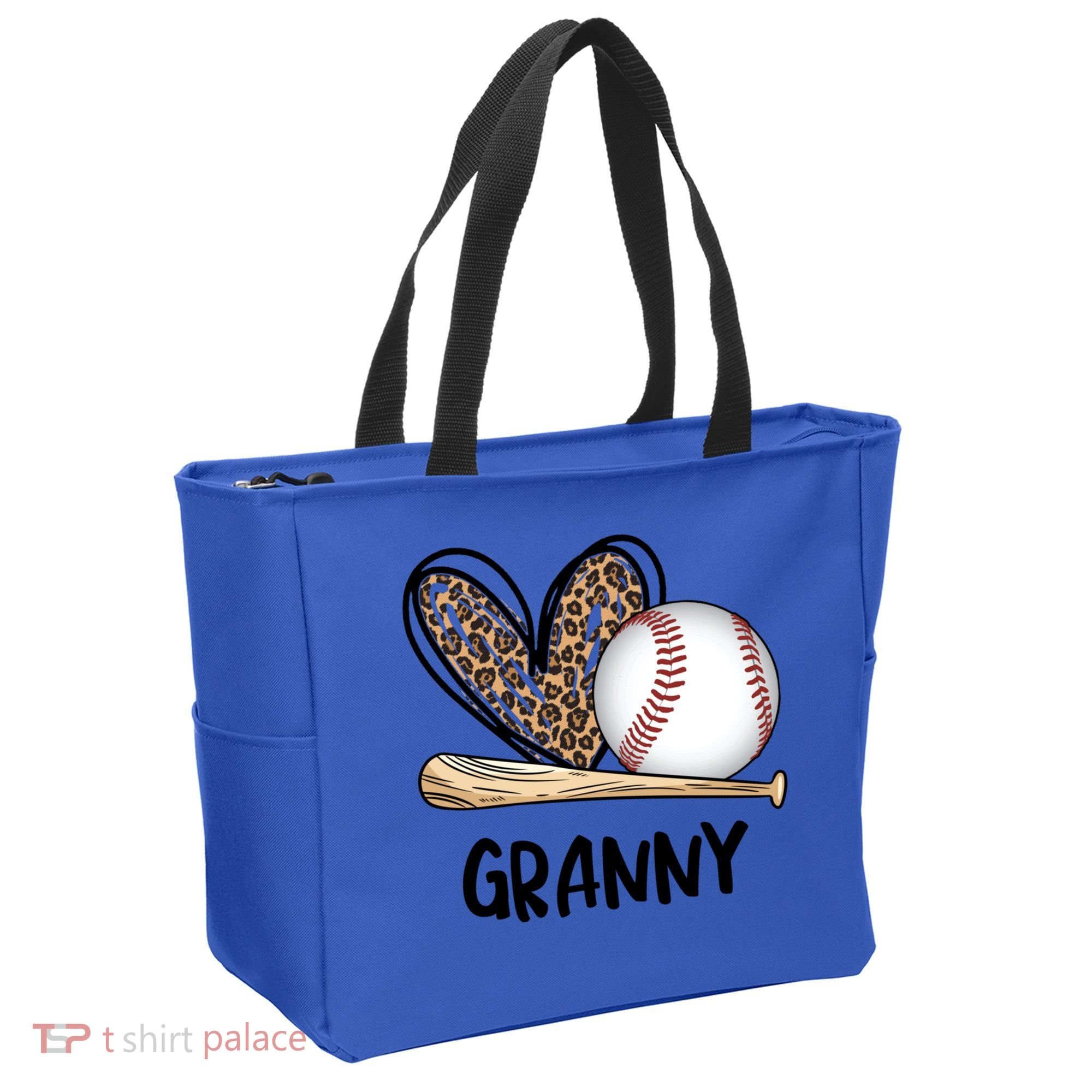Baseball Granny Leopard Heart Baseball Lover Great Gift Tote Bag