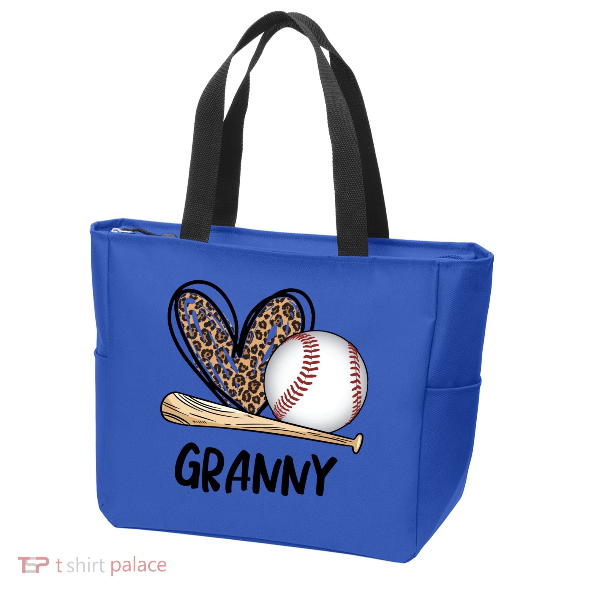 Baseball Granny Leopard Heart Baseball Lover Great Gift Tote Bag