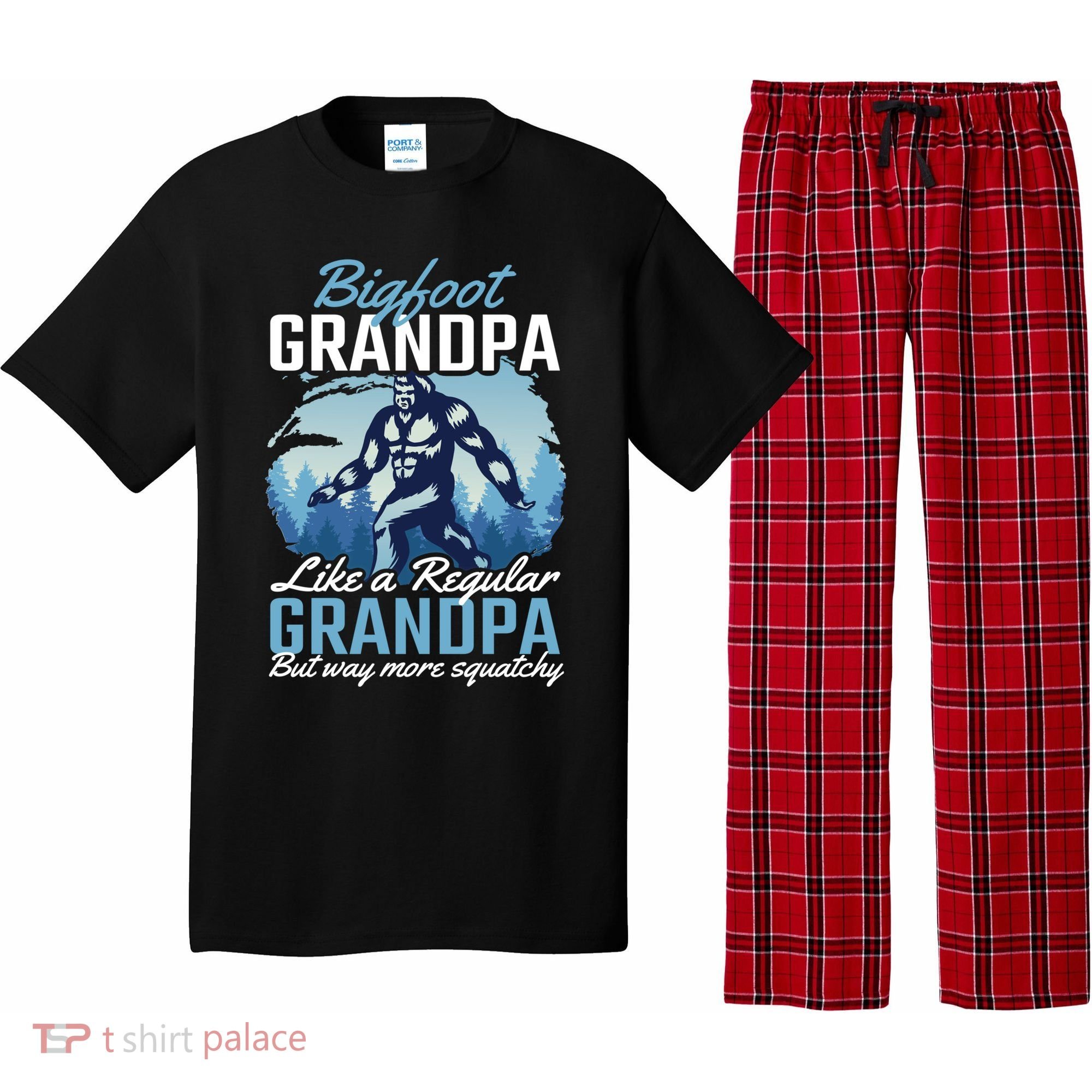 Bigfoot Grandpa Like A Regular Grandpa But Way More Squatchy Gift Pajama Set