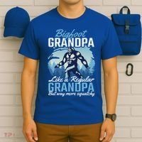 Bigfoot Grandpa Like A Regular Grandpa But Way More Squatchy Gift T-Shirt thumb 6