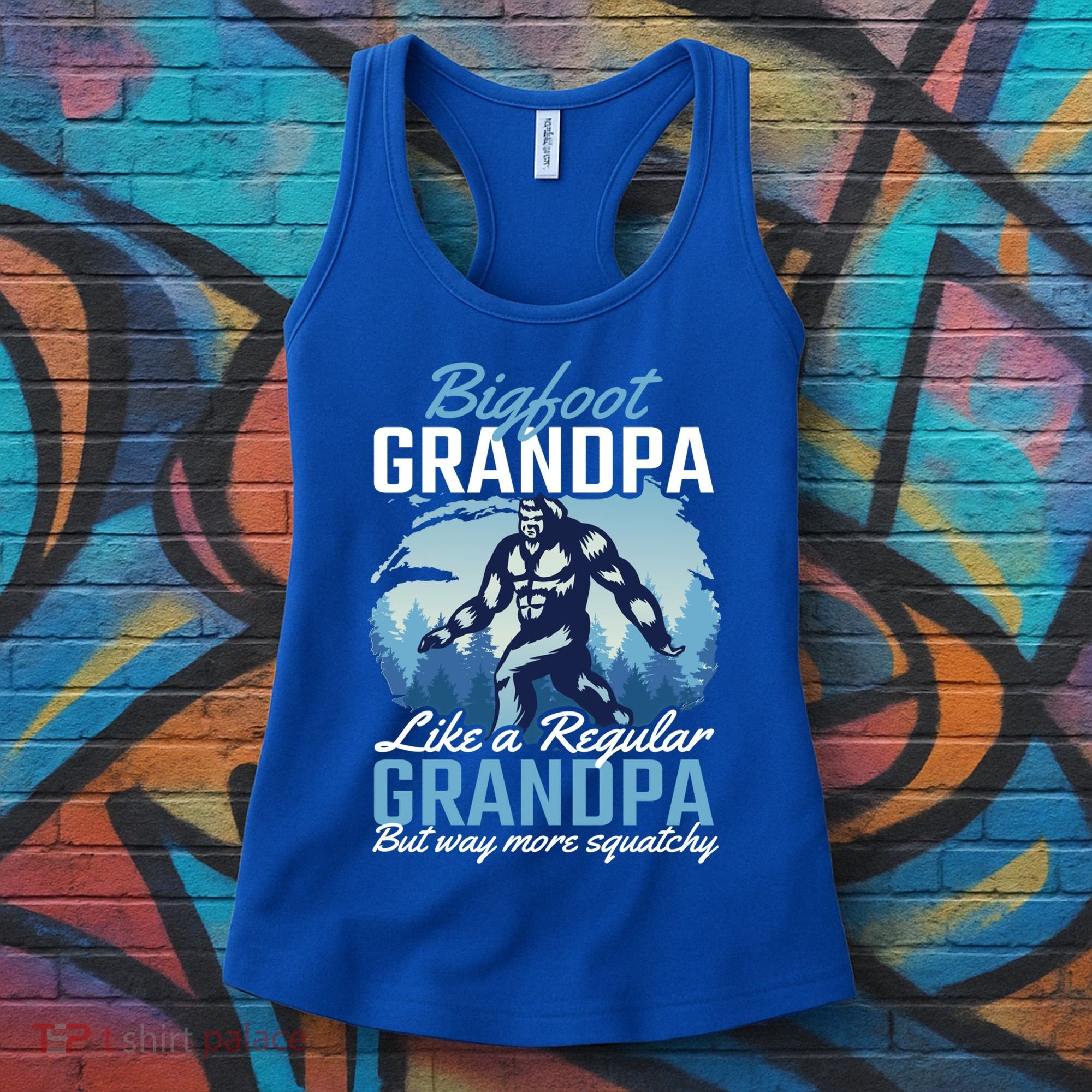 Bigfoot Grandpa Like A Regular Grandpa But Way More Squatchy Gift Women's Tank Top