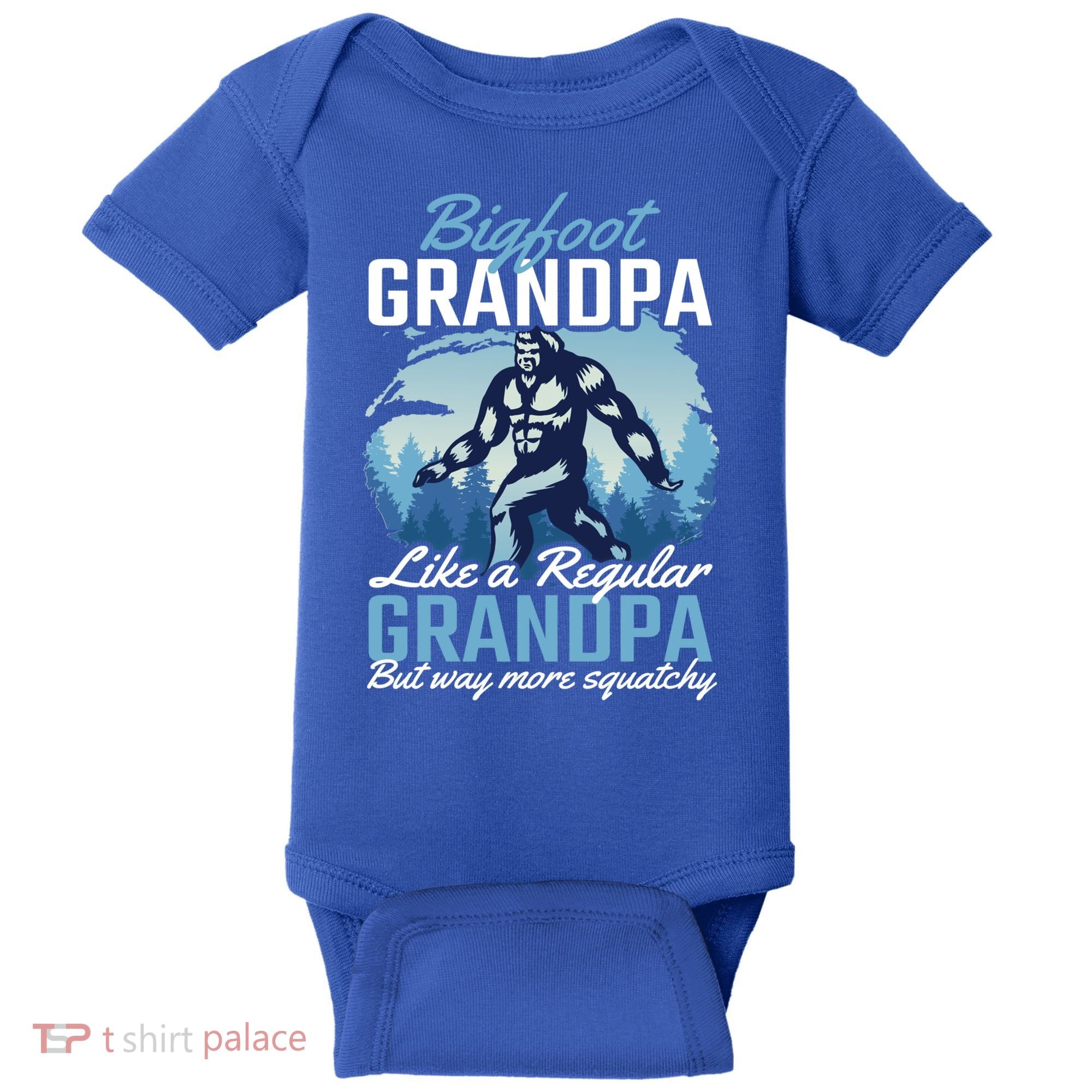 Bigfoot Grandpa Like A Regular Grandpa But Way More Squatchy Gift Baby Bodysuit