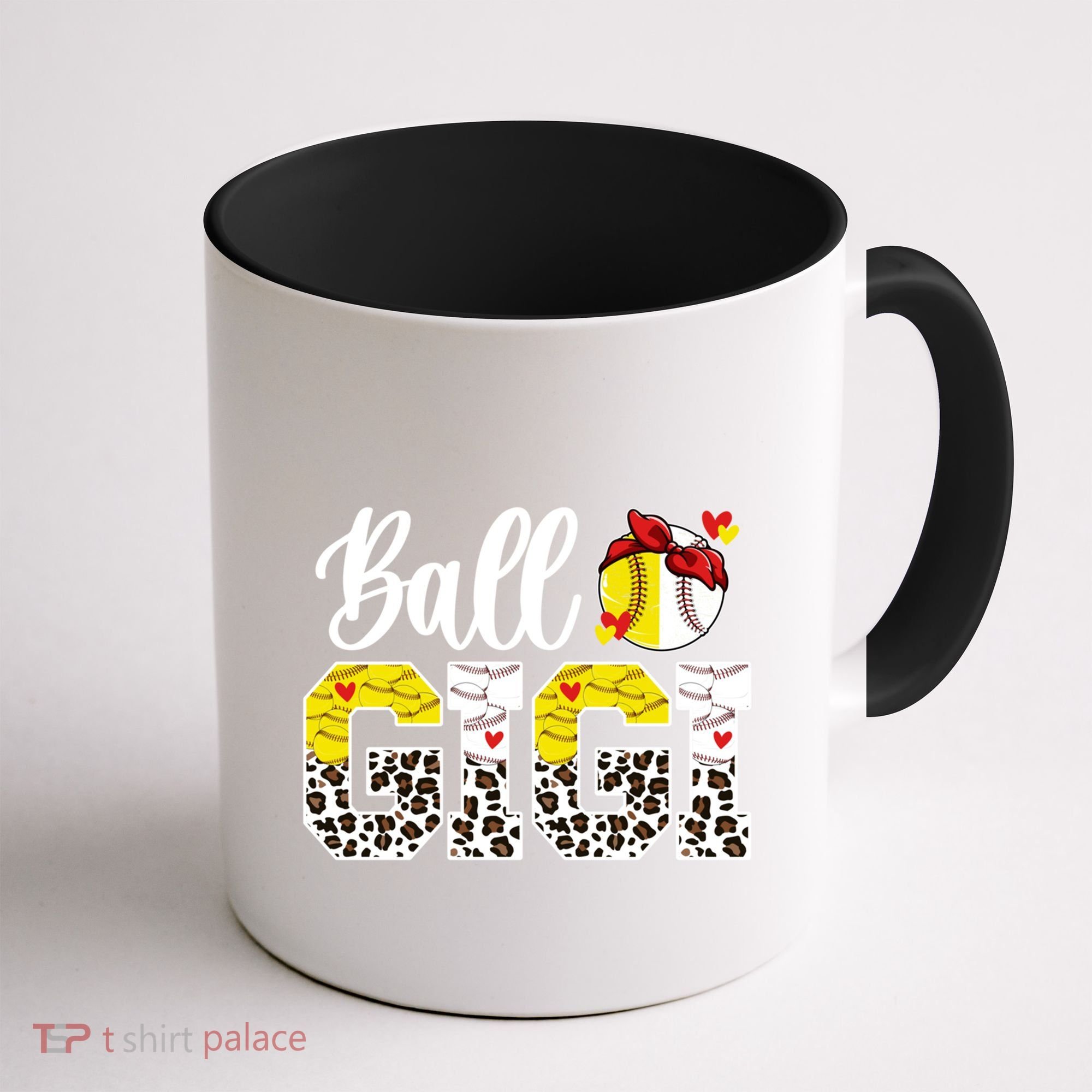 Ball Gigi Leopard Baseball Softball Gigi Grandma Great Gift Coffee Mug