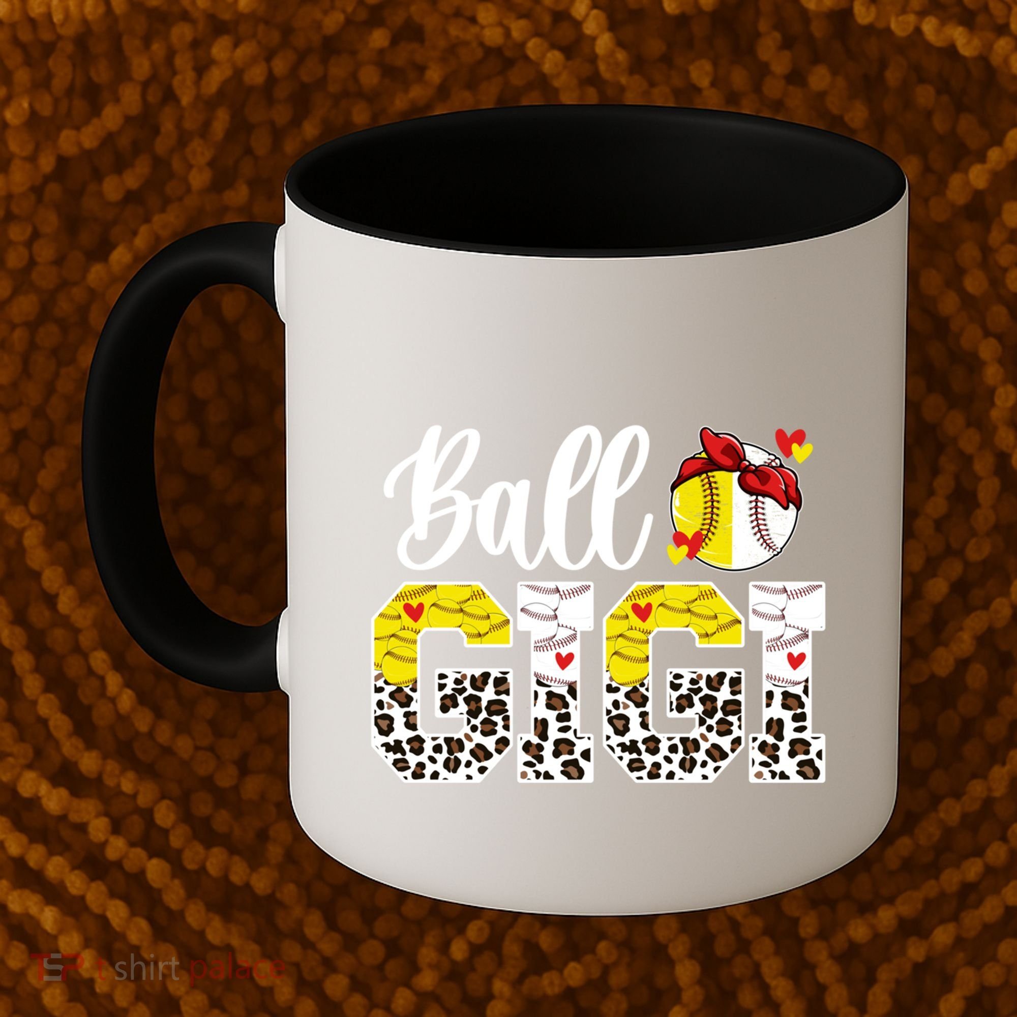 Ball Gigi Leopard Baseball Softball Gigi Grandma Great Gift Coffee Mug
