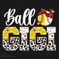 Ball Gigi Leopard Baseball Softball Gigi Grandma Great Gift Pajama Set thumb 2