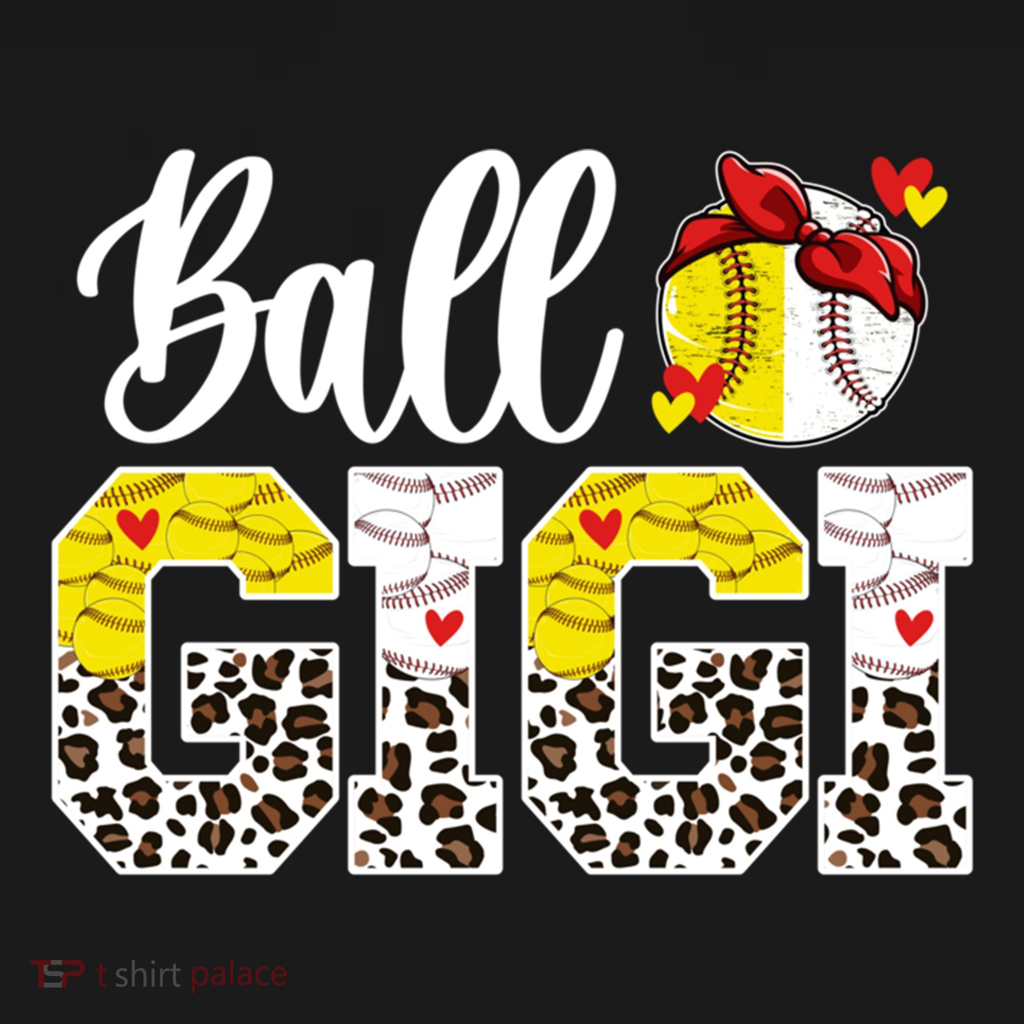Ball Gigi Leopard Baseball Softball Gigi Grandma Great Gift Women's Hoodie