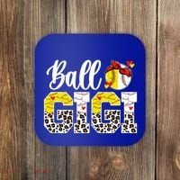 Ball Gigi Leopard Baseball Softball Gigi Grandma Great Gift Coaster thumb 0