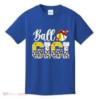 Ball Gigi Leopard Baseball Softball Gigi Grandma Great Gift Kids T-Shirt thumb 0