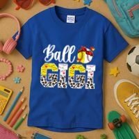 Ball Gigi Leopard Baseball Softball Gigi Grandma Great Gift Kids T-Shirt thumb 3