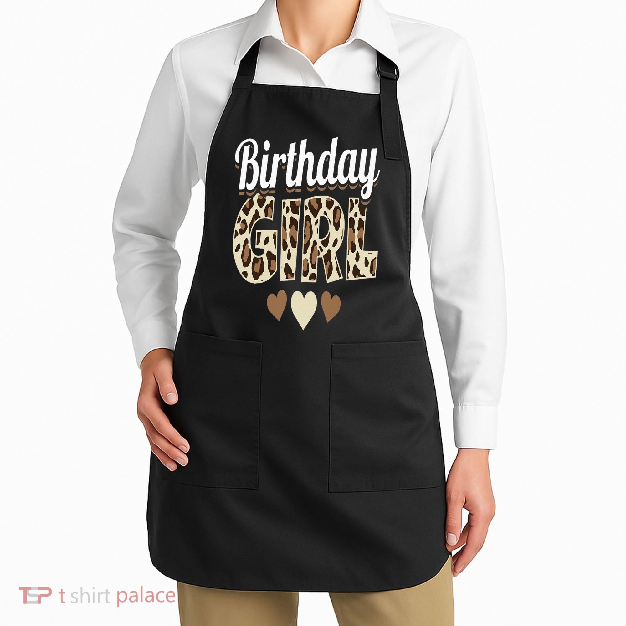 Birthday Girl Leopard Apron