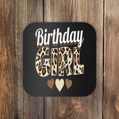 Birthday Girl Leopard Coaster