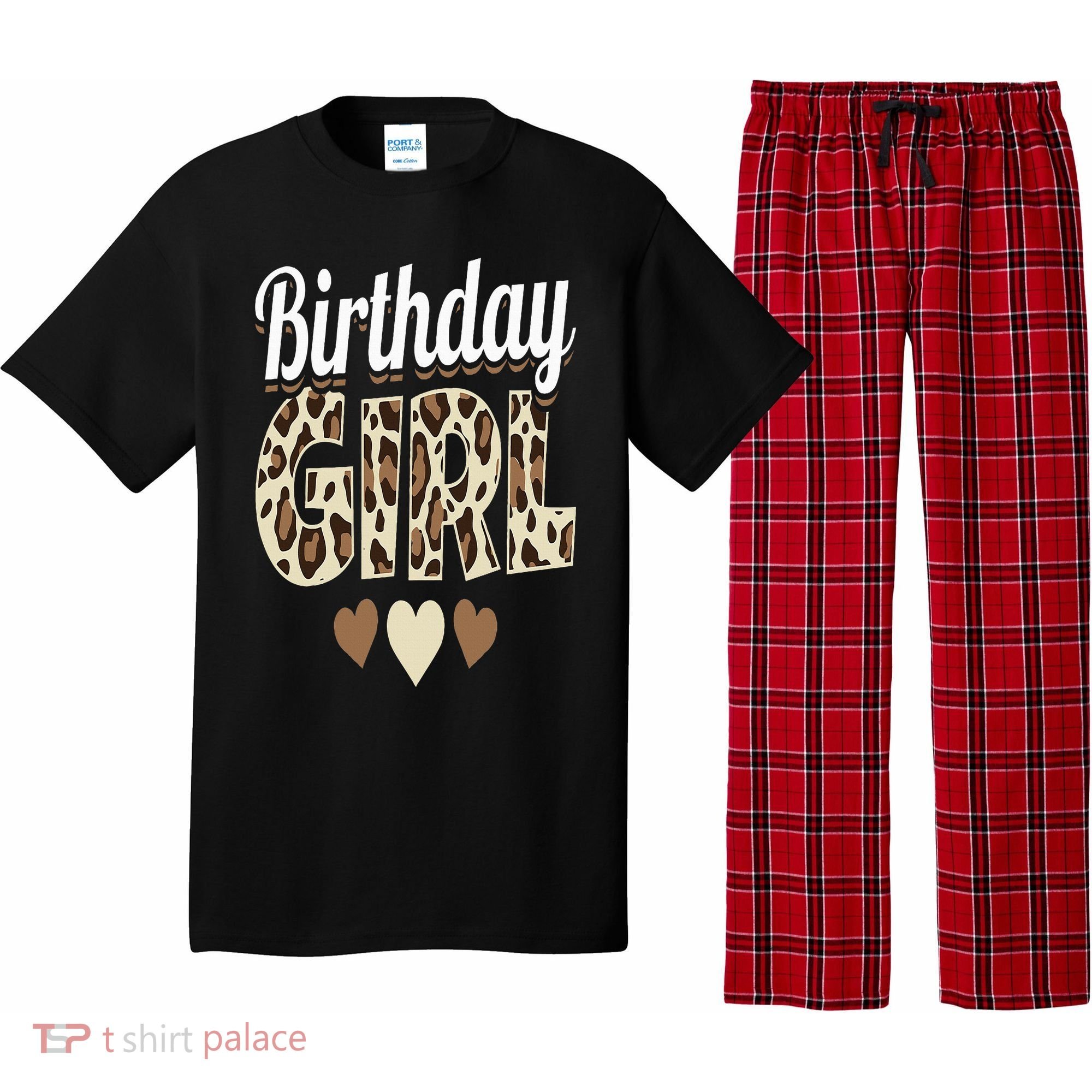 Birthday Girl Leopard Pajama Set