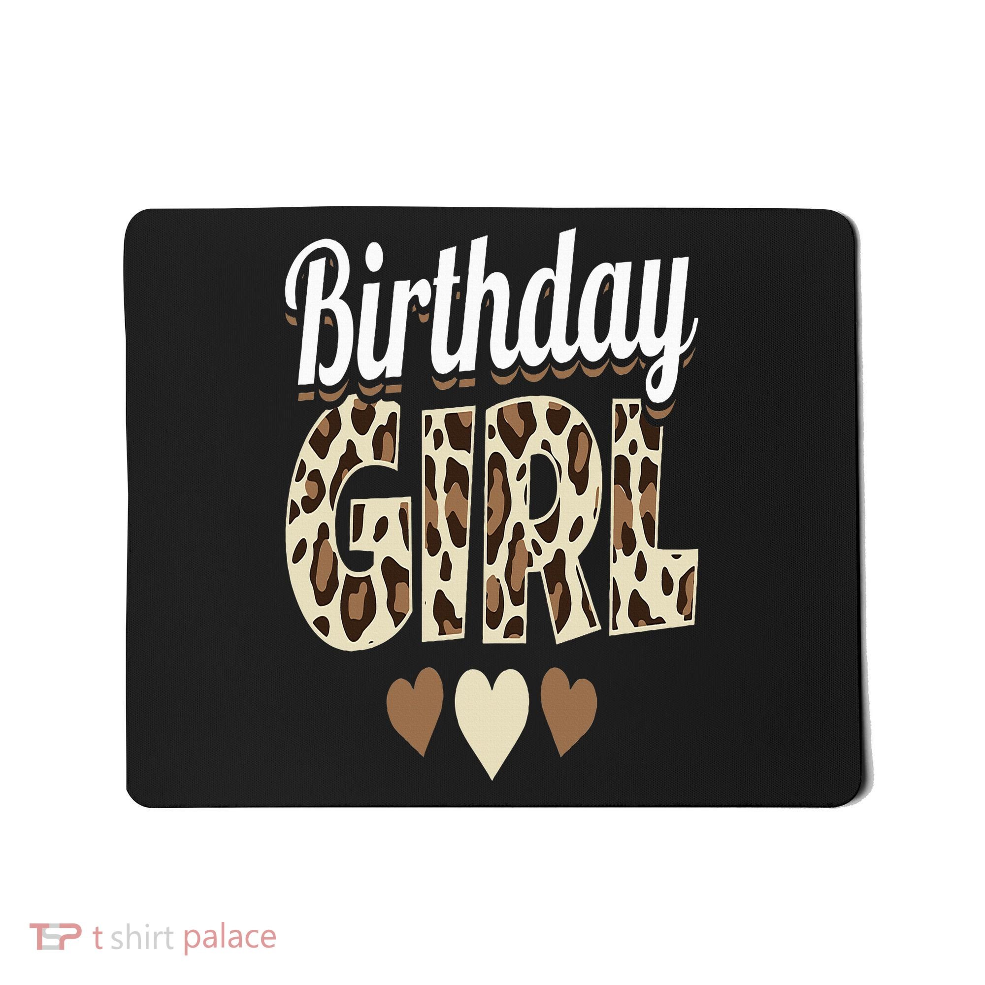 Birthday Girl Leopard Mousepad