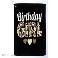 Birthday Girl Leopard Golf Towel thumb 0