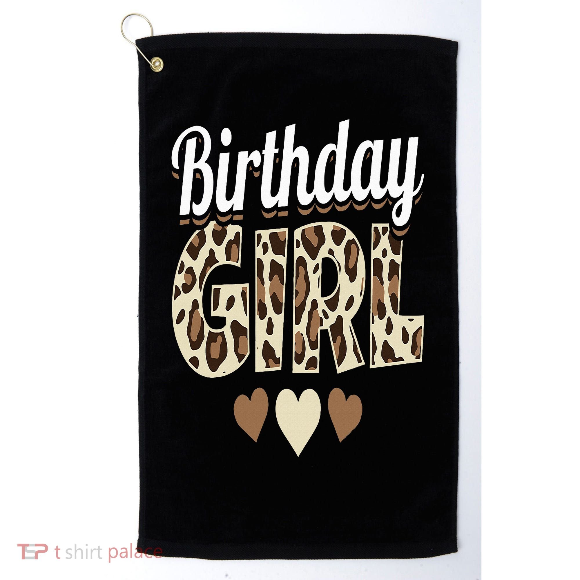 Birthday Girl Leopard Golf Towel