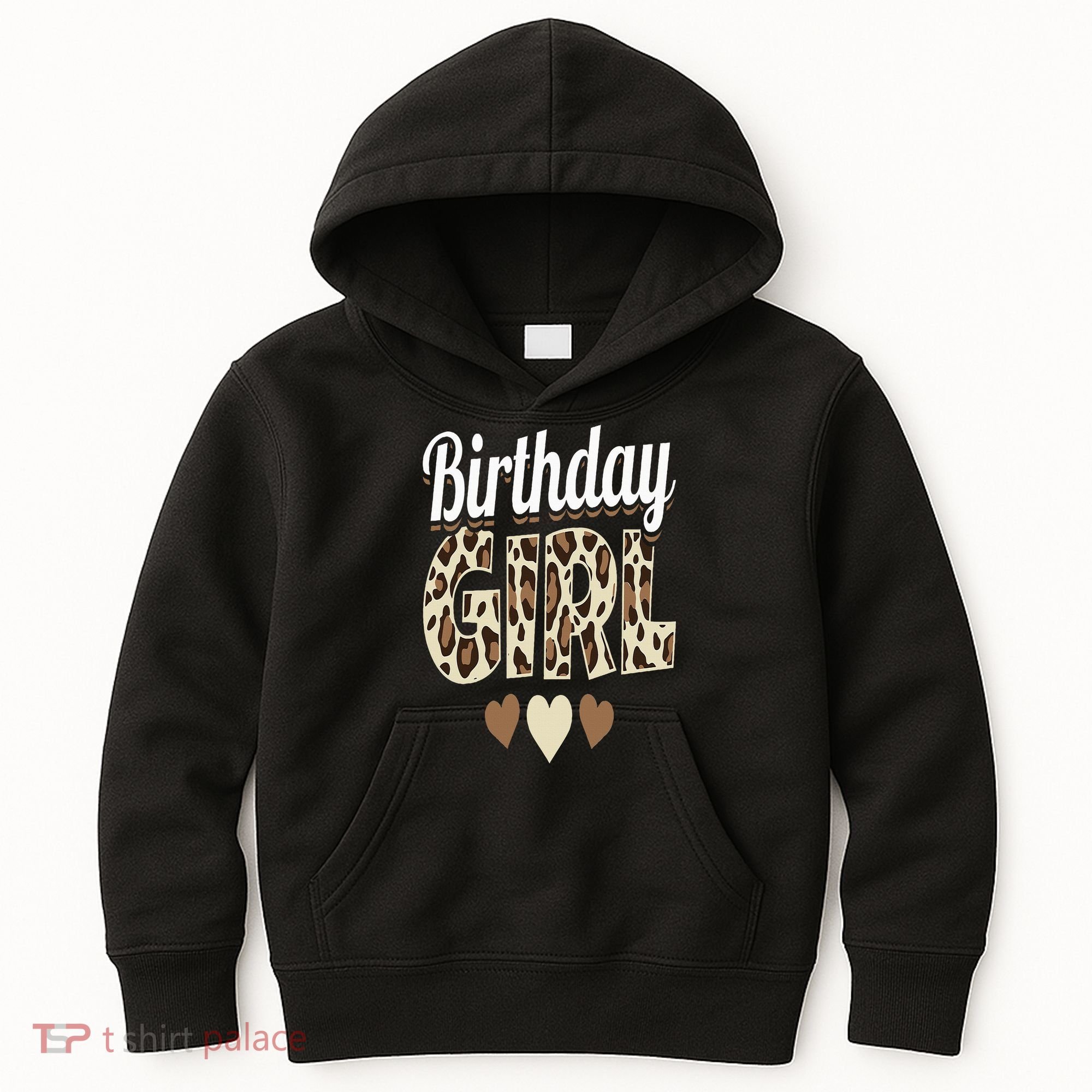 Birthday Girl Leopard Kids Hoodie