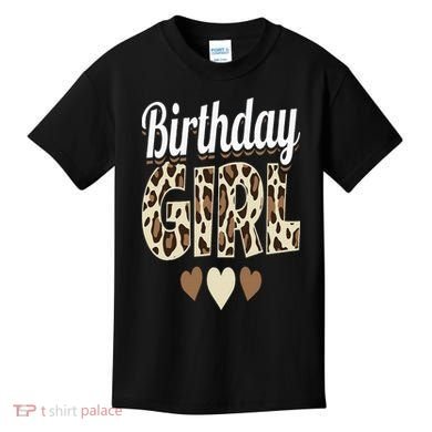 Birthday Girl Leopard Kids T-Shirt