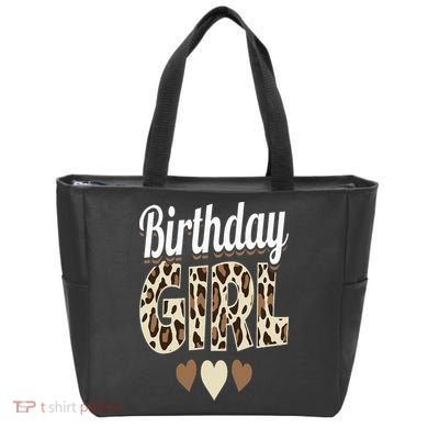 Birthday Girl Leopard Tote Bag