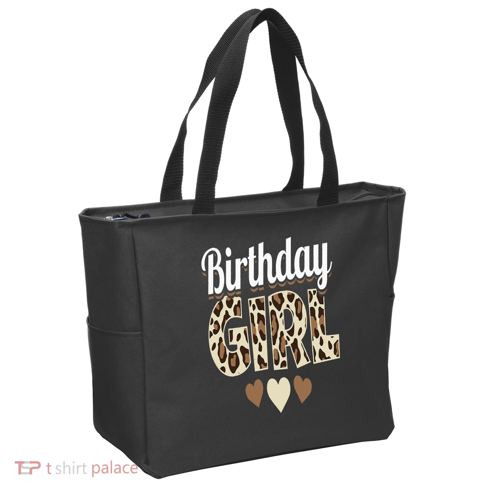 Birthday Girl Leopard Tote Bag