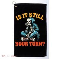 Board Game Lover Skeleton Game Night Is It Still Your Turn Golf Towel thumb 0