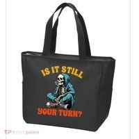 Board Game Lover Skeleton Game Night Is It Still Your Turn Tote Bag thumb 3