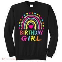 Birthday Girl Leopard Rainbow Birthday Party Family Sweatshirt thumb 0