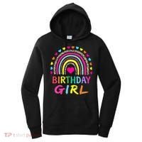 Birthday Girl Leopard Rainbow Birthday Party Family Women's Hoodie thumb 0