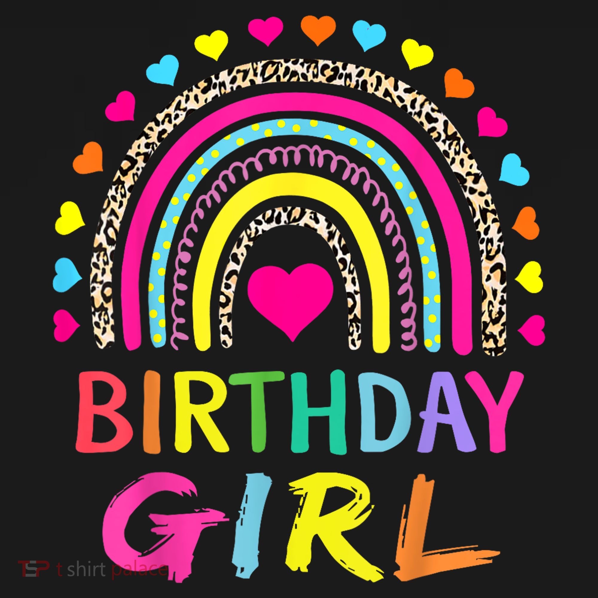 Birthday Girl Leopard Rainbow Birthday Party Family Women's Tank Top